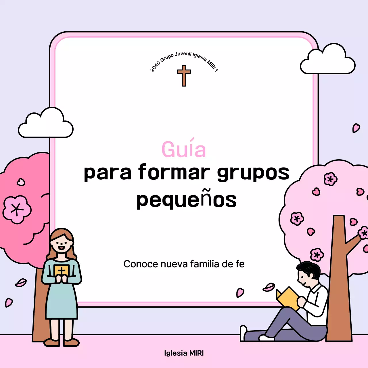 Guía de reclutamiento para grupos pequeños de la Iglesia Pink Simple