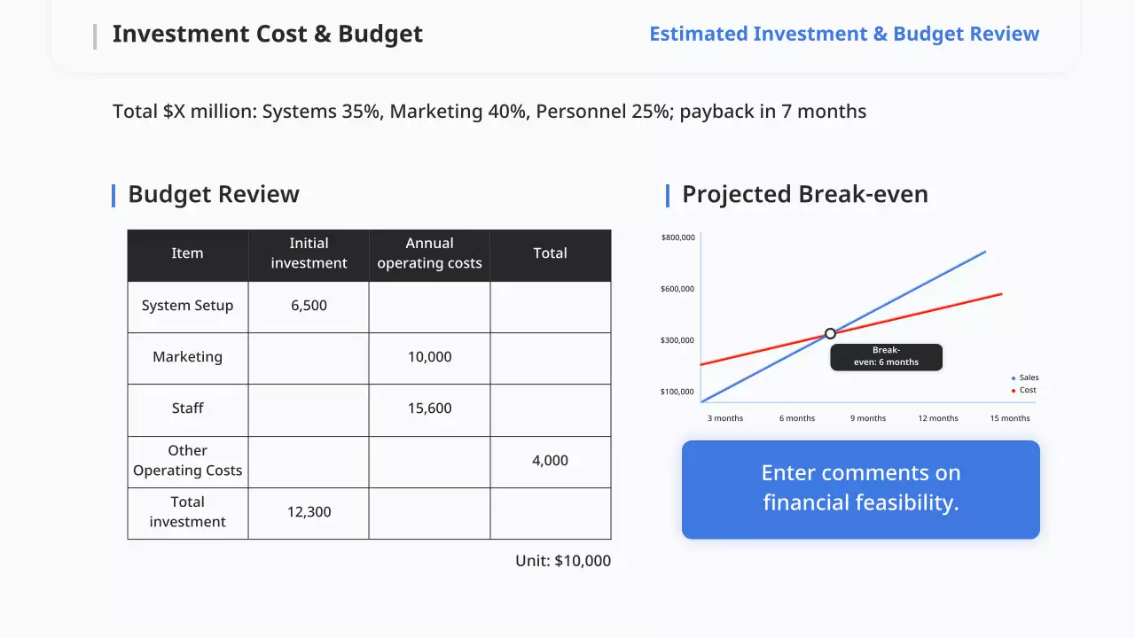 블루 모던 비즈니스 플랜