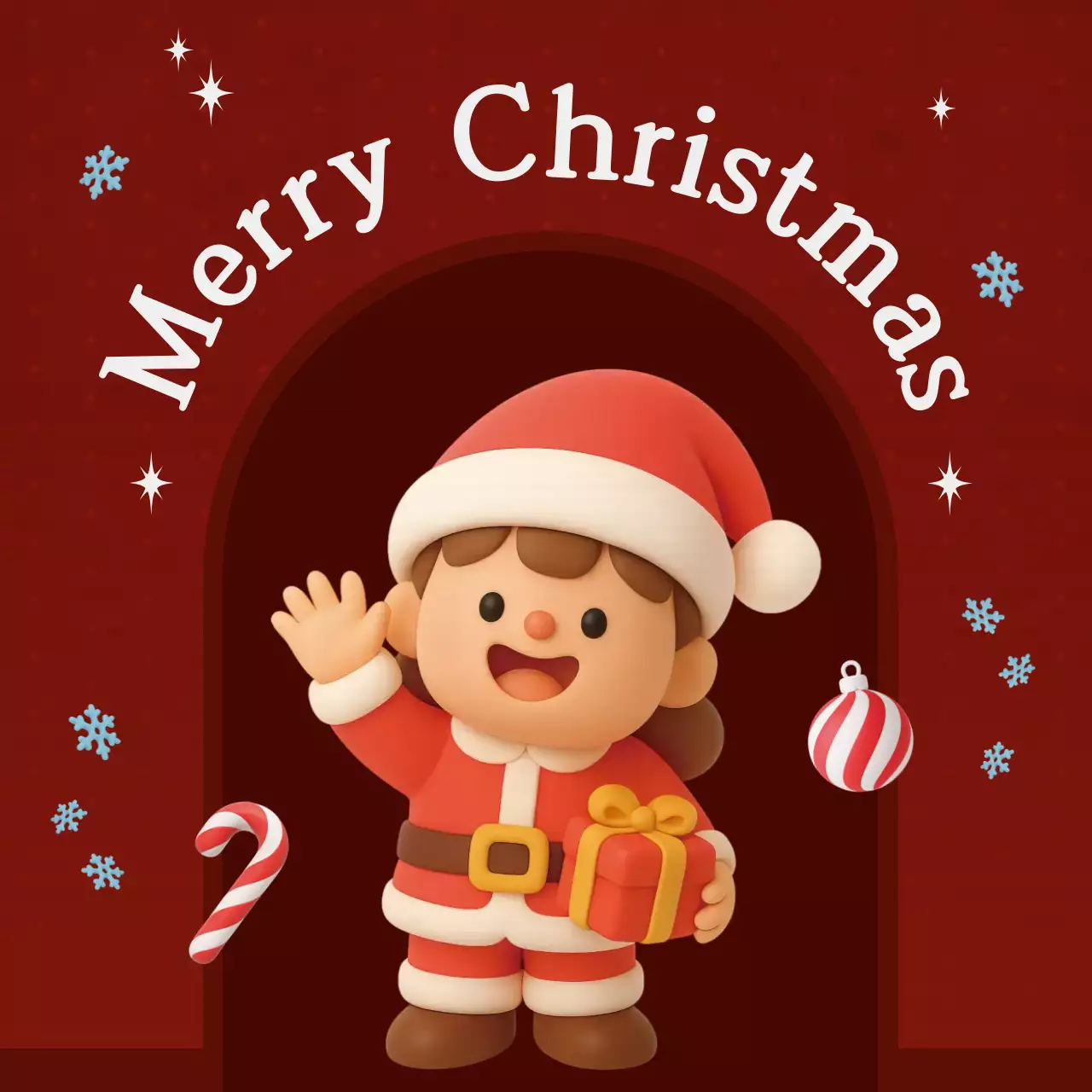 Simple red Christmas banner