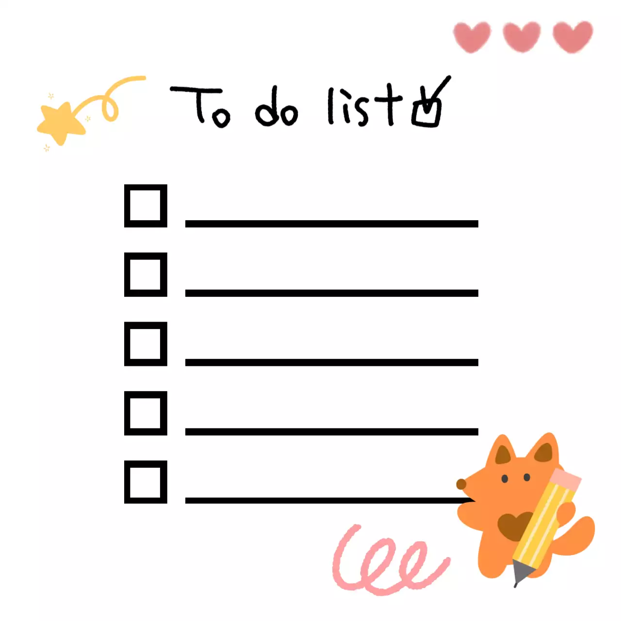 노랑 아기자기한 동물 메모지