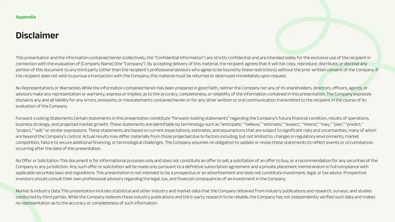 친환경 현대 비즈니스 프레젠테이션