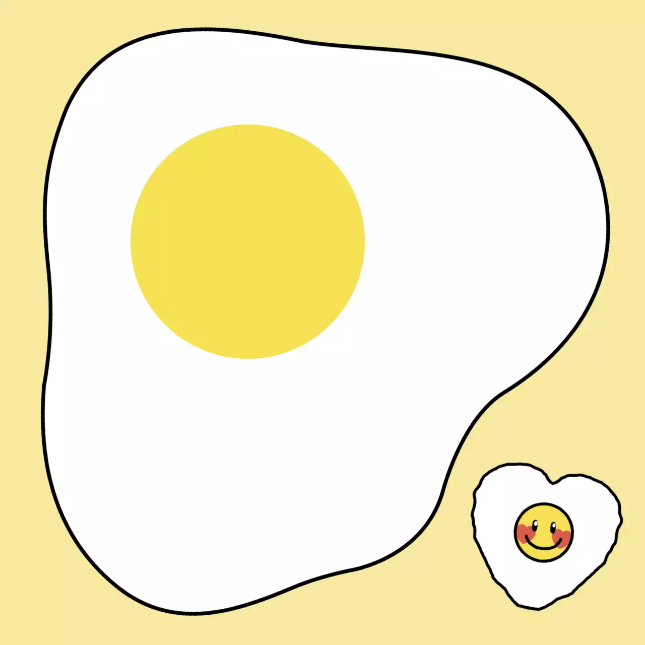 노랑 심플 음식 문구