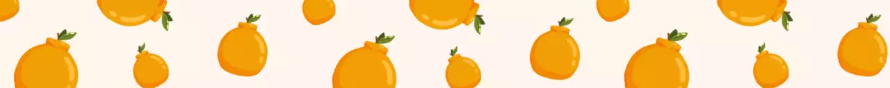 주황 심플 과일 패턴