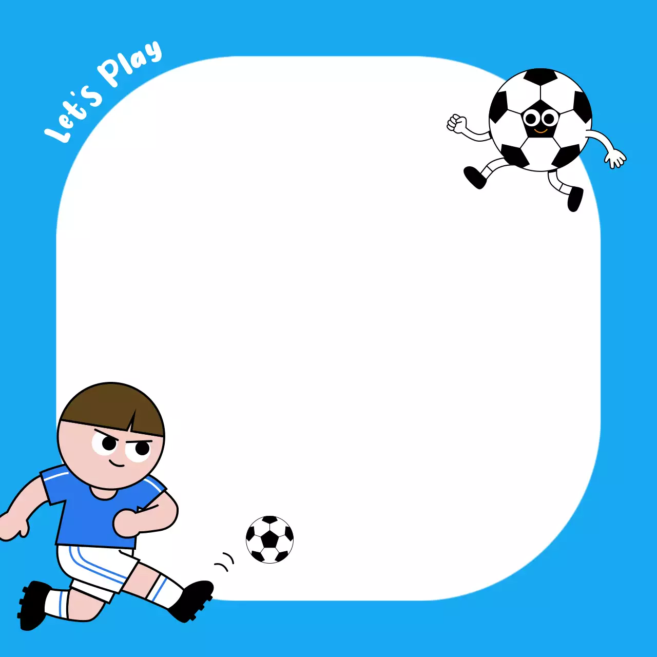 파란색 심플 축구장 안내