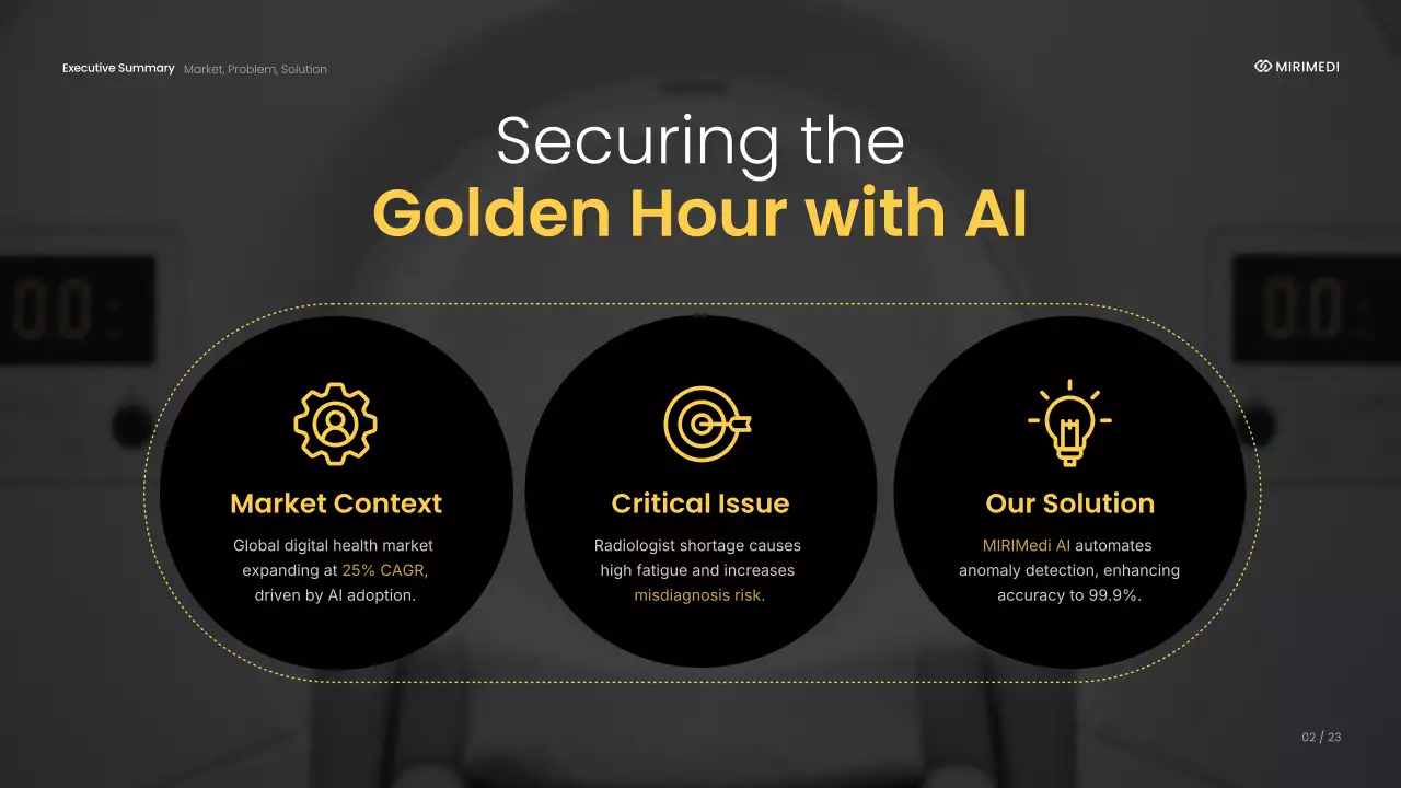 노란색 최신 방사선학 안내 프레젠테이션