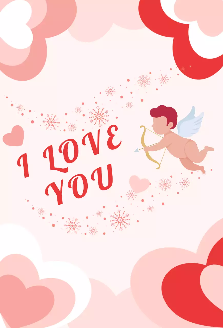 분홍색의 아기자기한 러브 레터