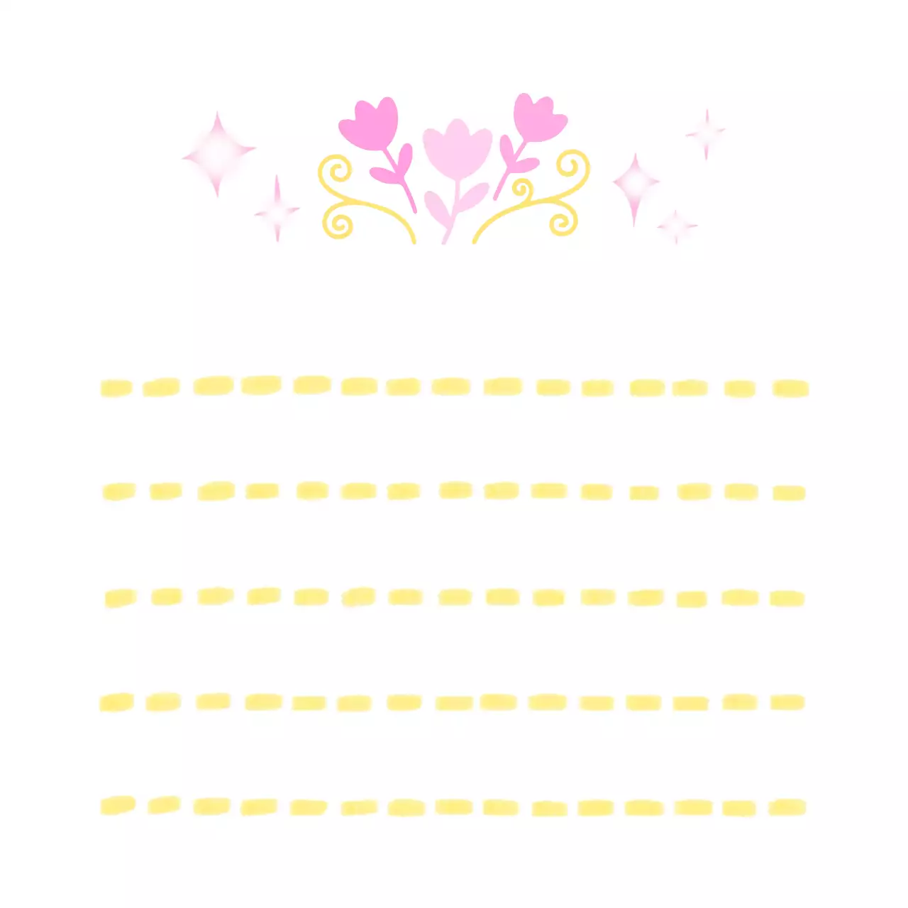 노랑 아기자기한 꽃 장식 카드