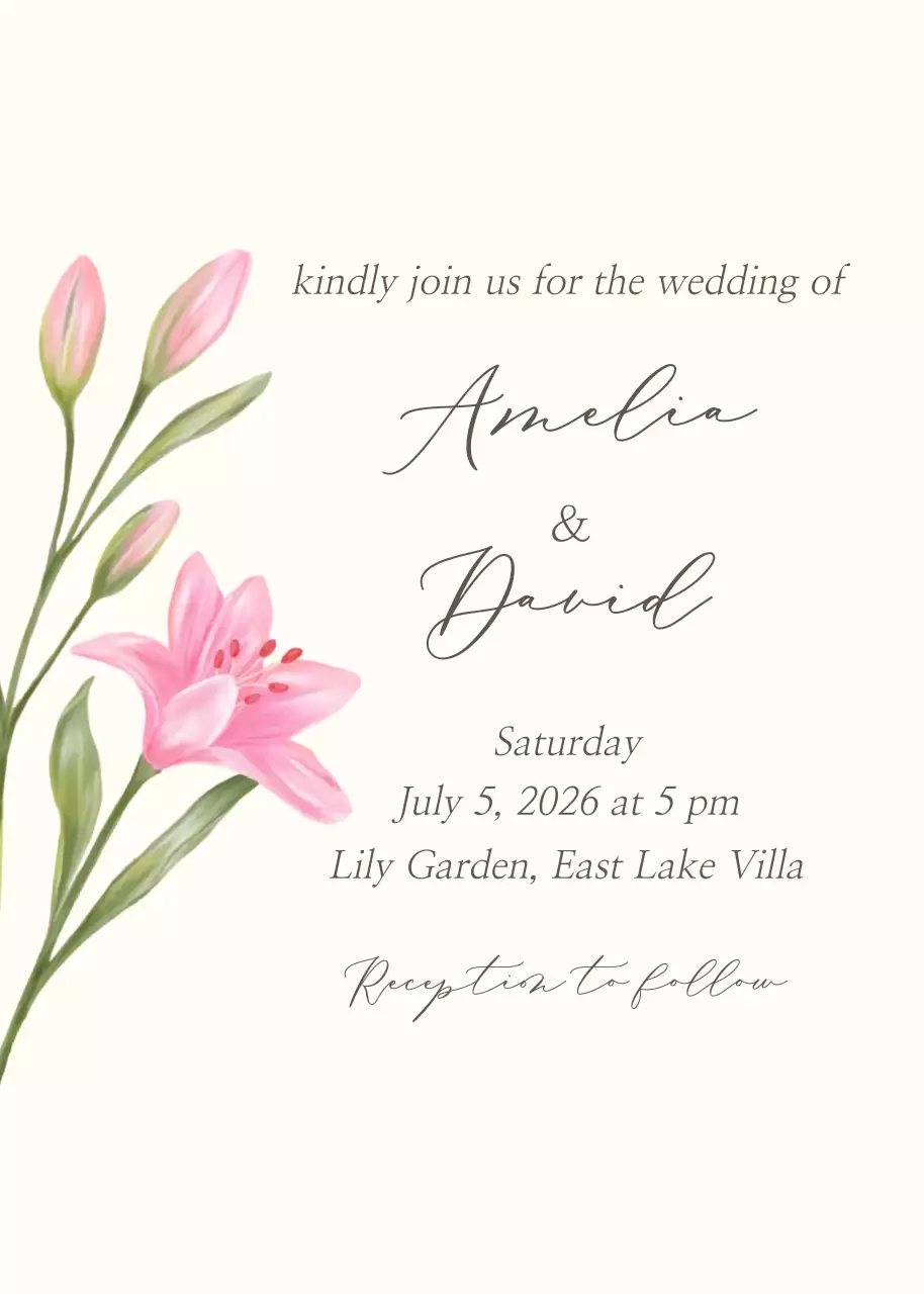 Pink Lily Flowers Frames