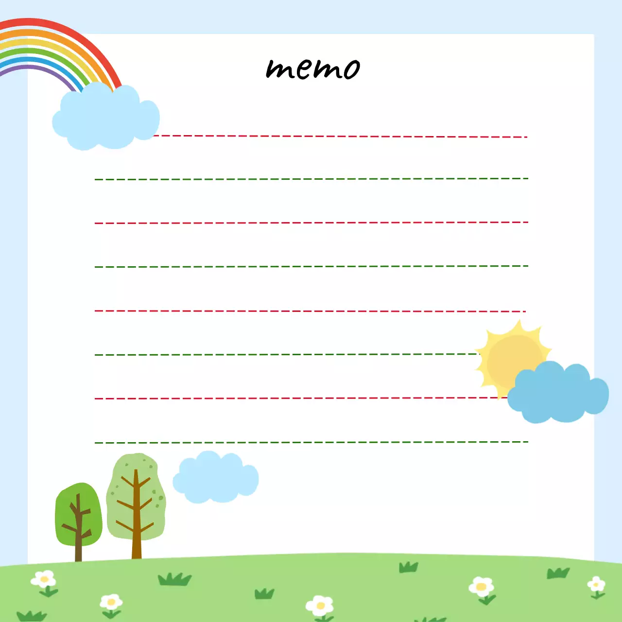 연두 아기자기한 봄 편지