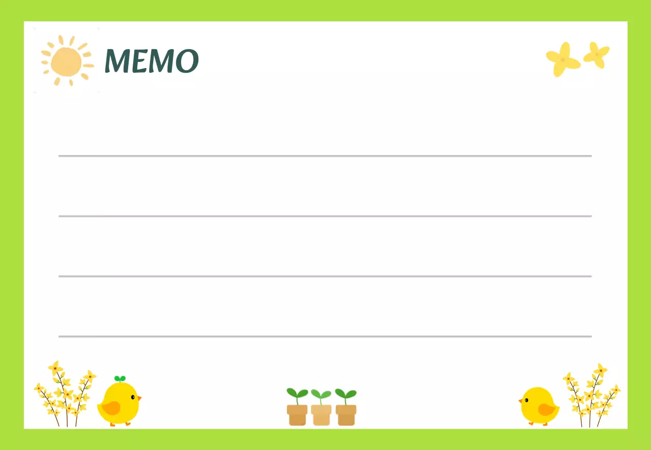 green simple memo guide