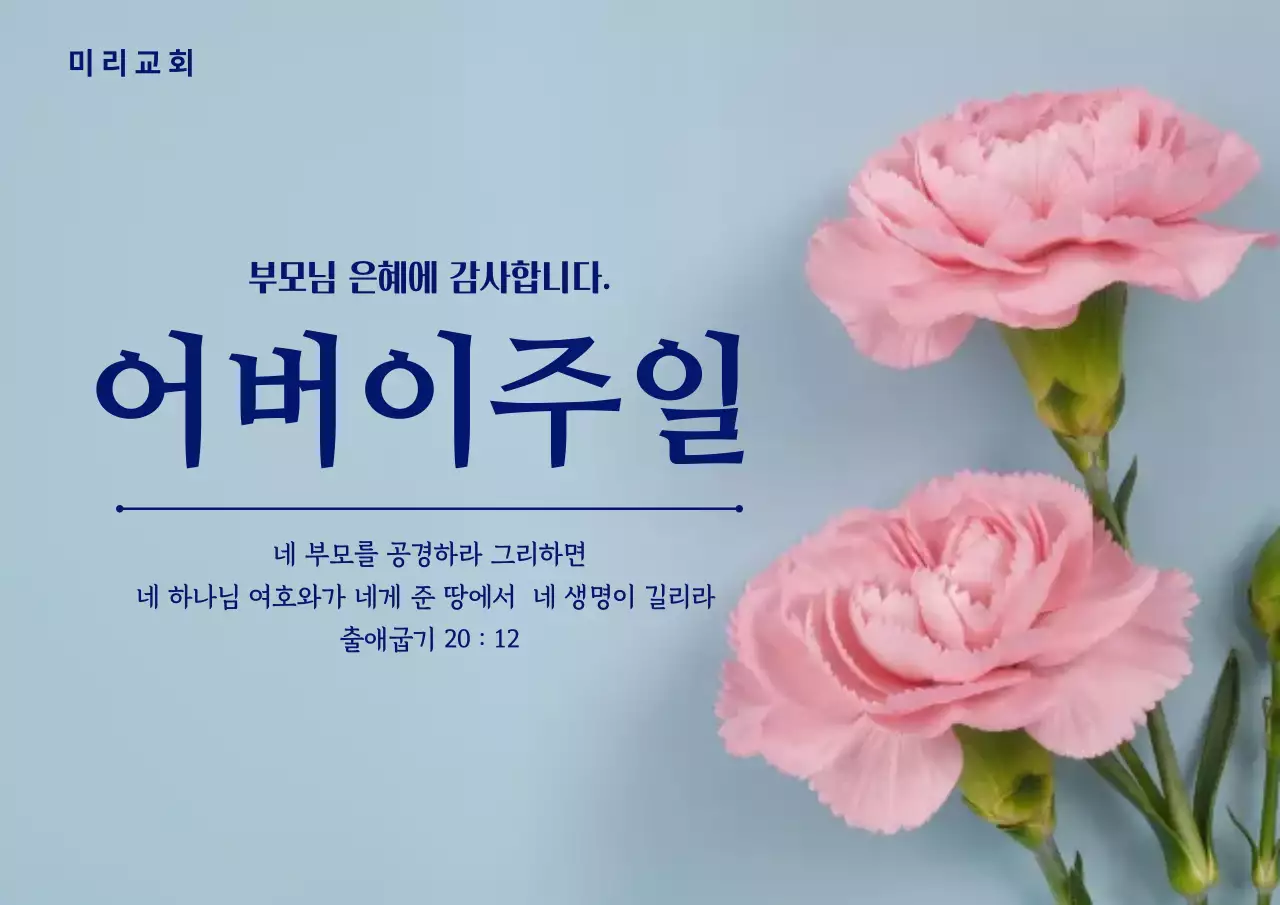 연보라 깔끔 어버이주일 기념