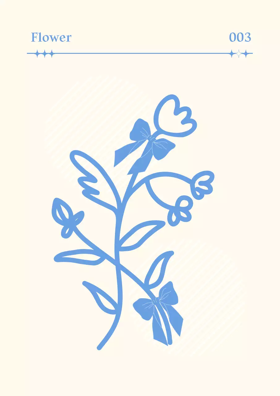 베이지 심플 플라워 디자인