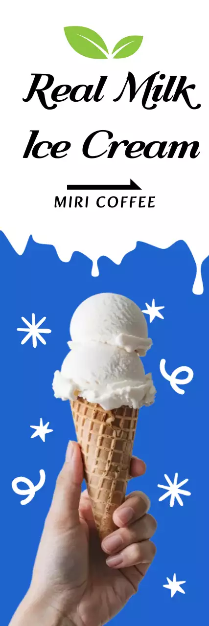 파랑 심플 아이스크림 홍보