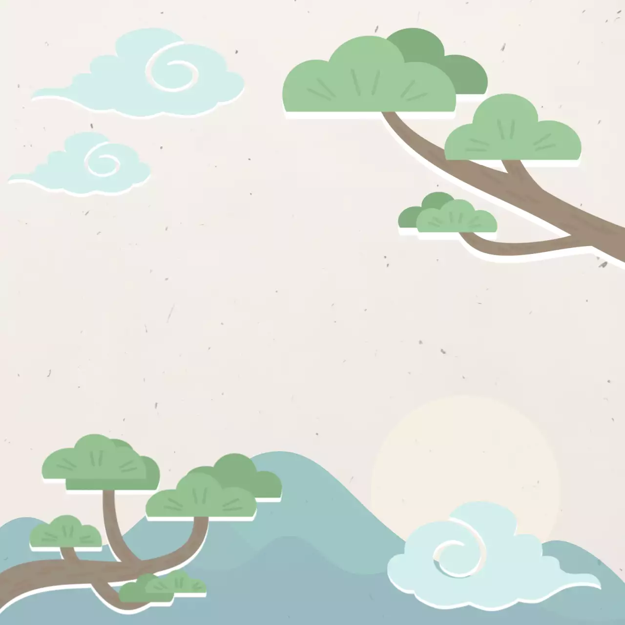 한국 전통 미니멀 자연 일기