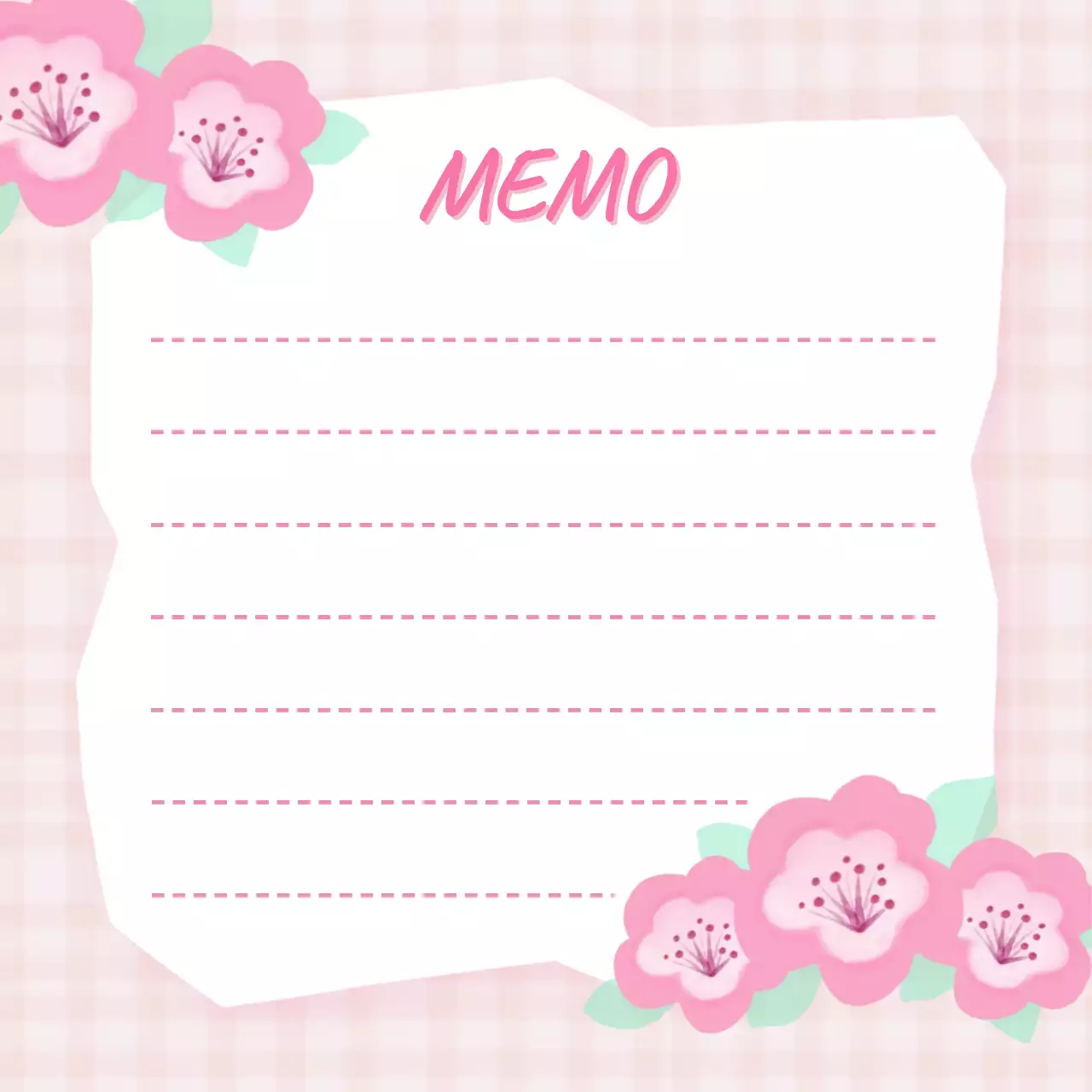 분홍색 아기자기한 꽃 장식