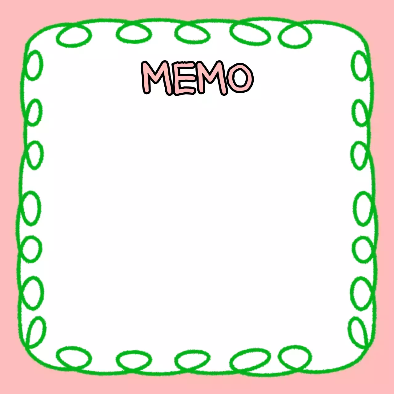 핑크 아기자기한 메모용 종