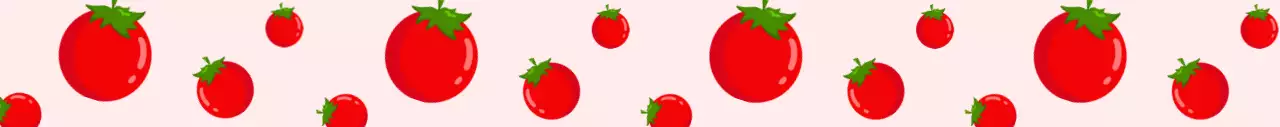 빨강색 단순한 토마토 과일 패턴