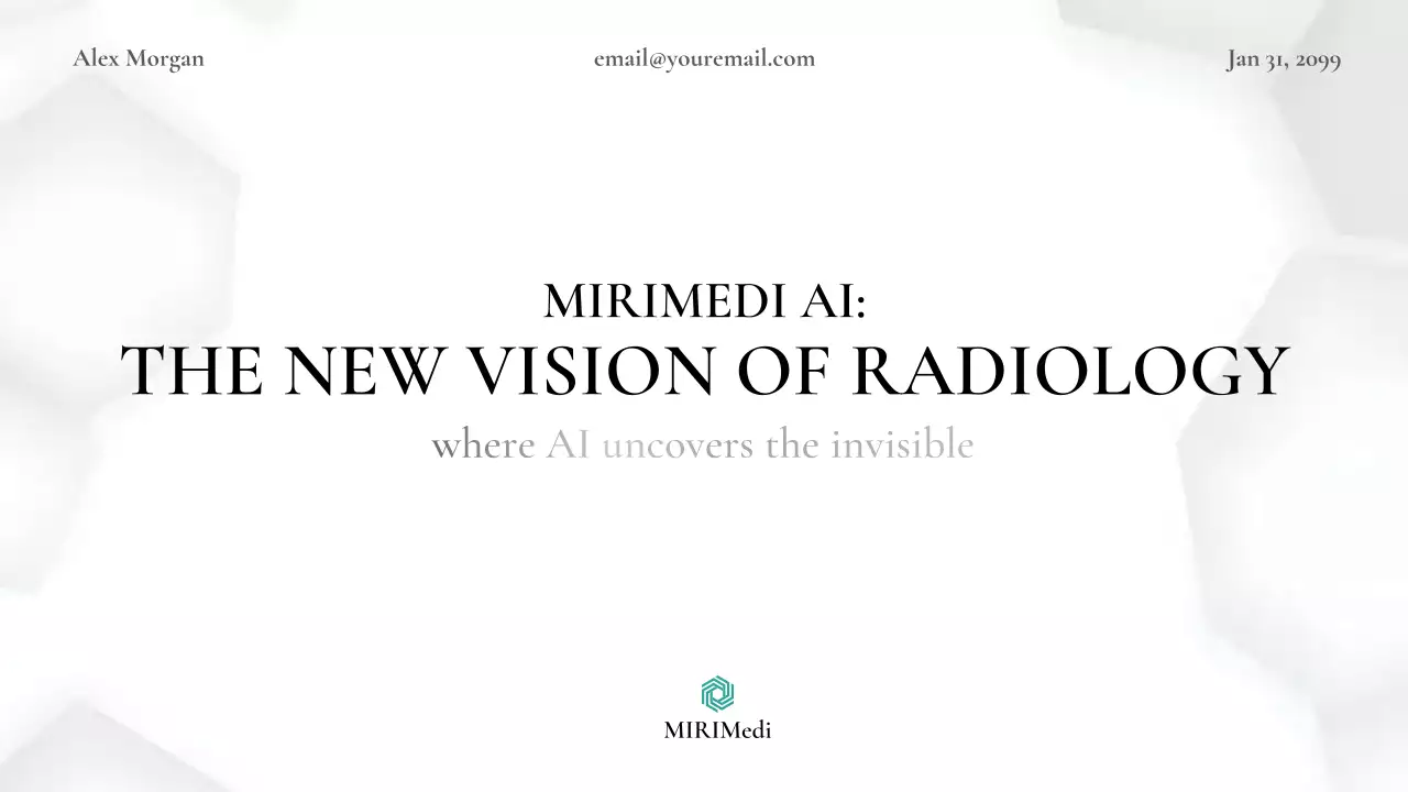 white minimal AI radiology presentation