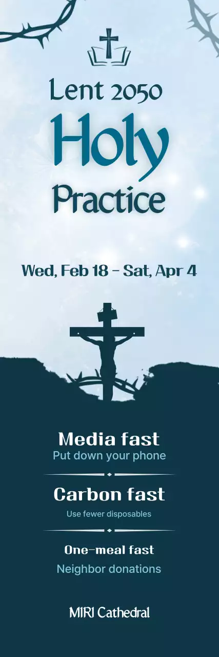 Blue Simple Religious Ceremony