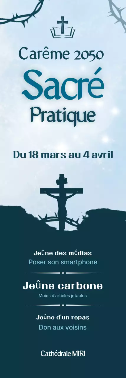 Cérémonie religieuse simple bleue