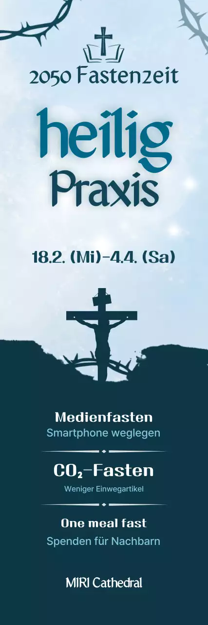 Blaue schlichte religiöse Zeremonie