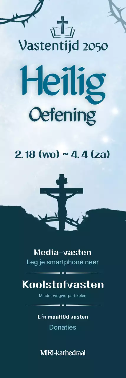 Blauwe eenvoudige religieuze ceremonie