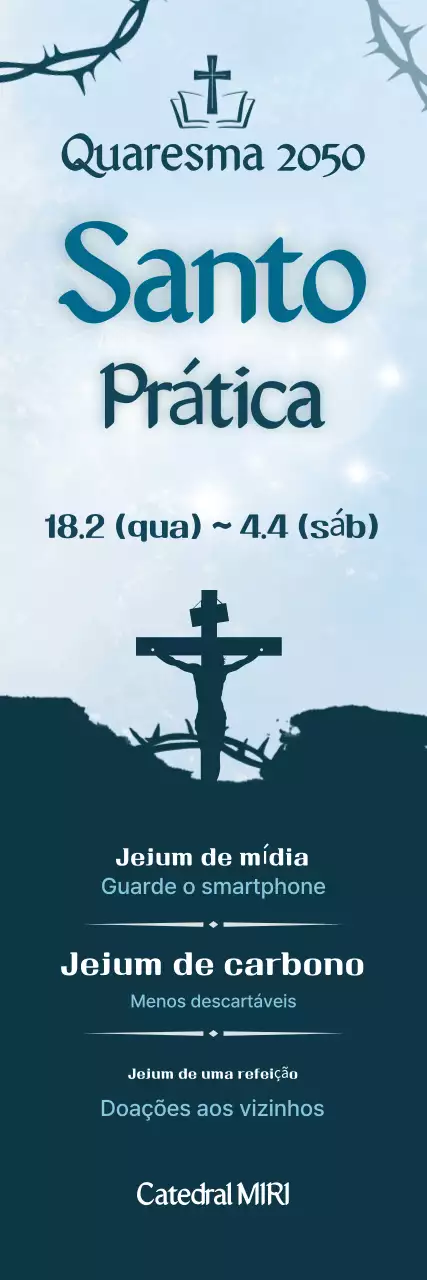 Cerimônia religiosa simples em azul