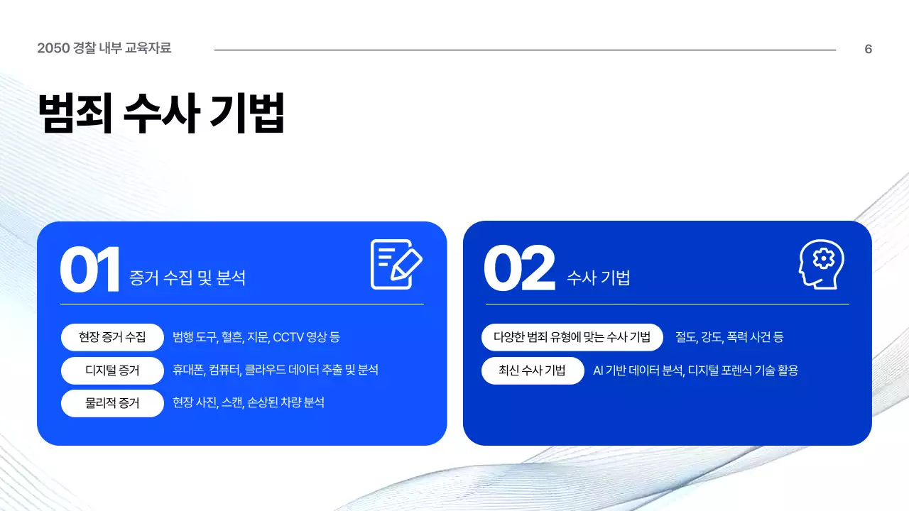 파랑 깔끔 경찰 교육 자료 임직