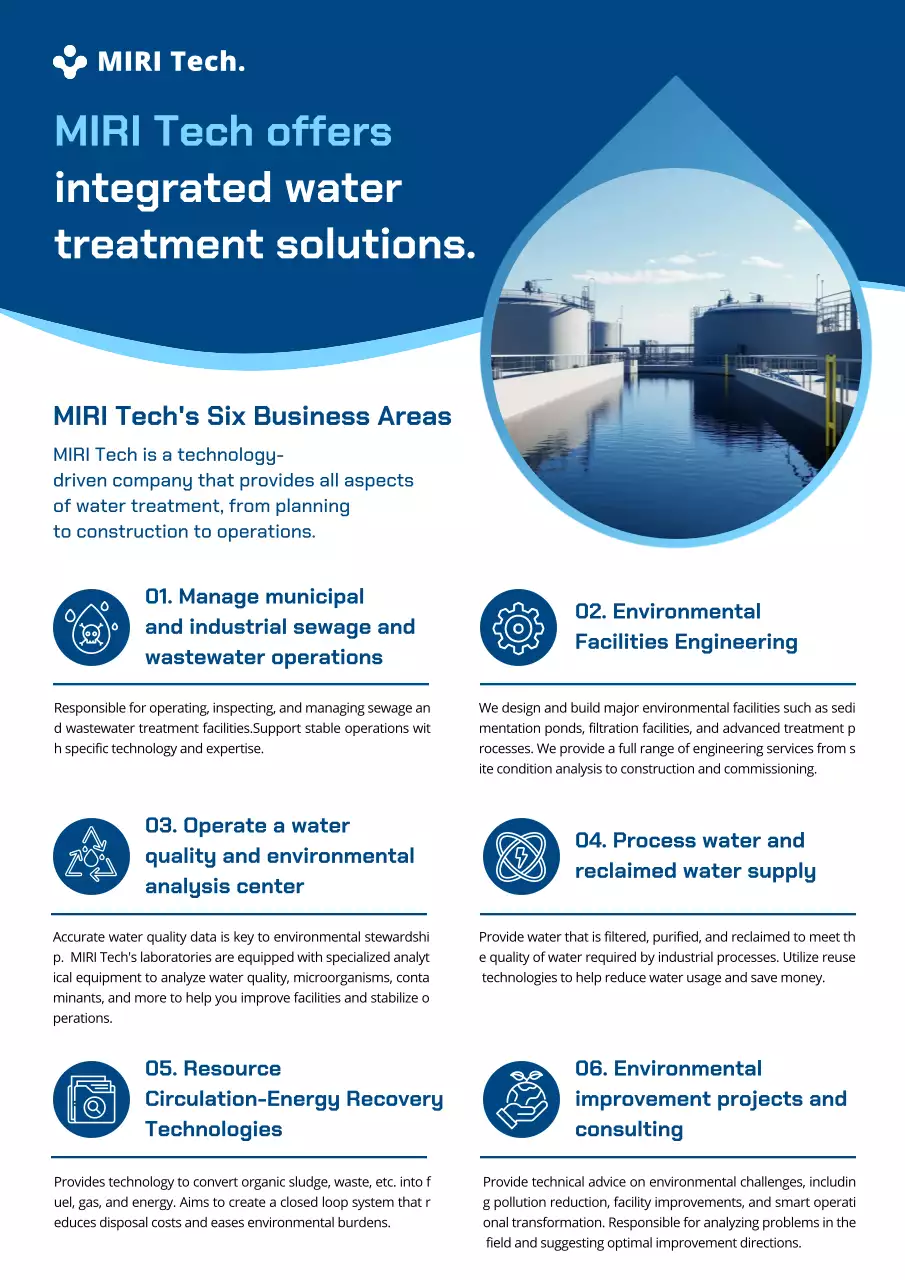 블루 모던 정수 처리 사업