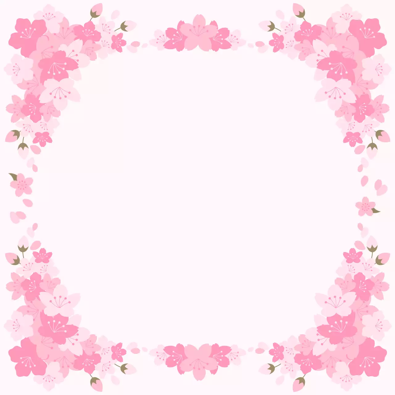 핑크 아기자기한 꽃 프레임