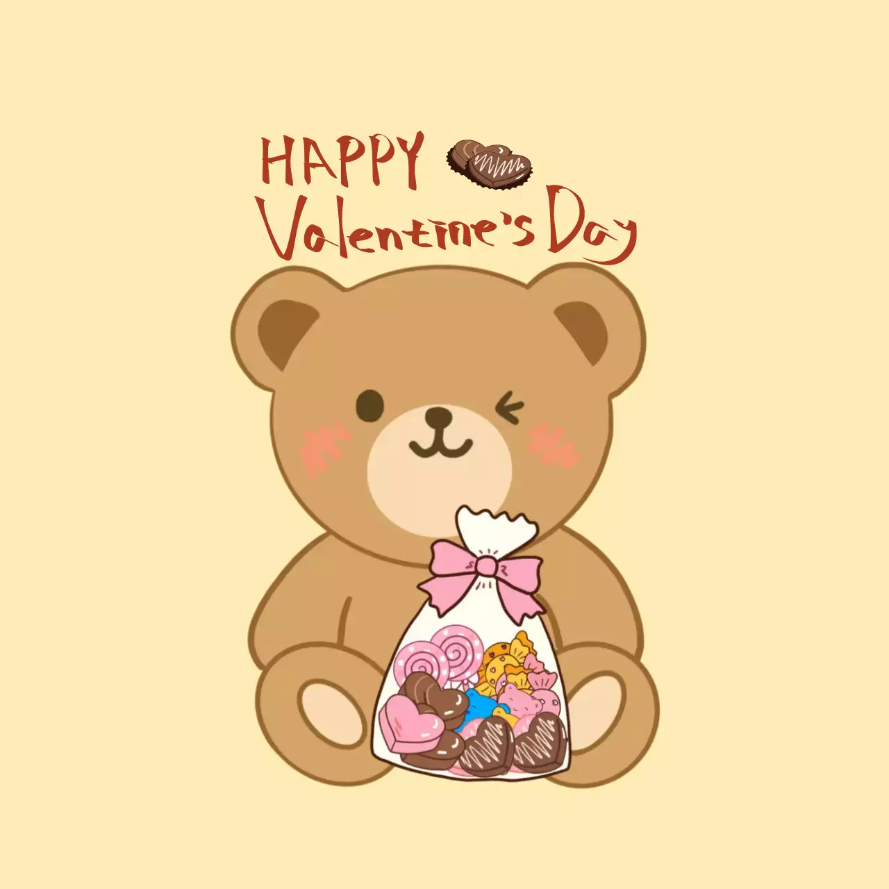 베이지 미니멀 발렌타인데이 기념