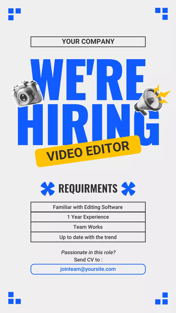 Blue Modern Job Hiring