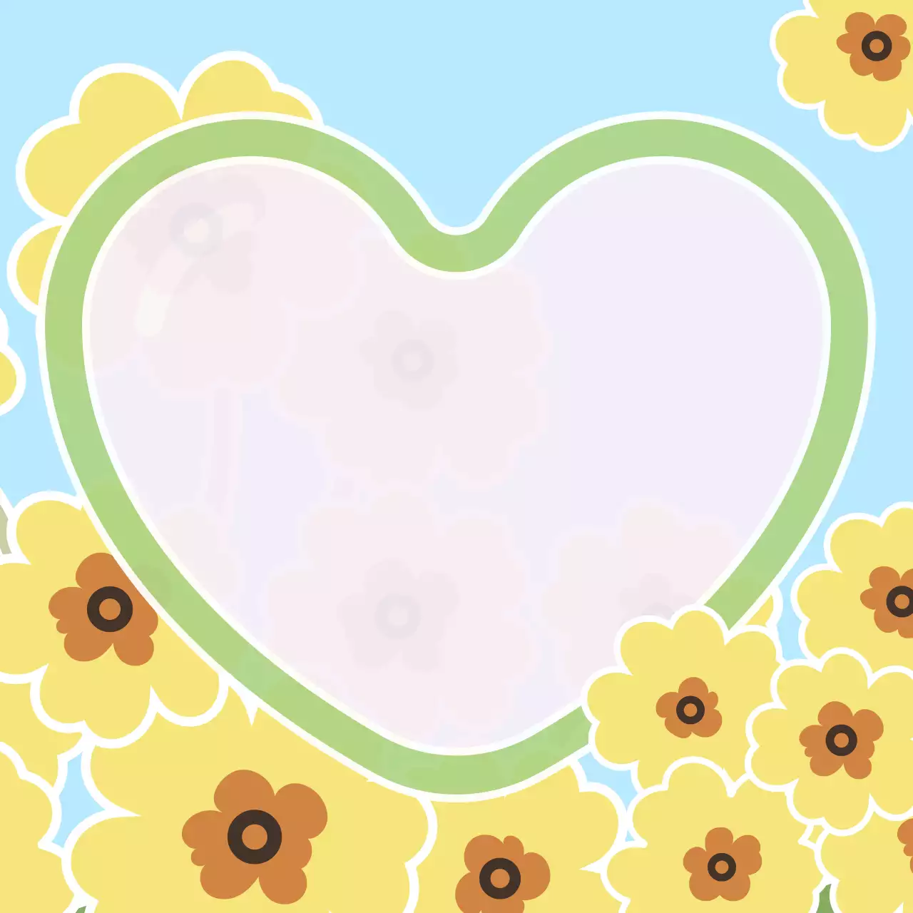 연두 아기자기한 엽서