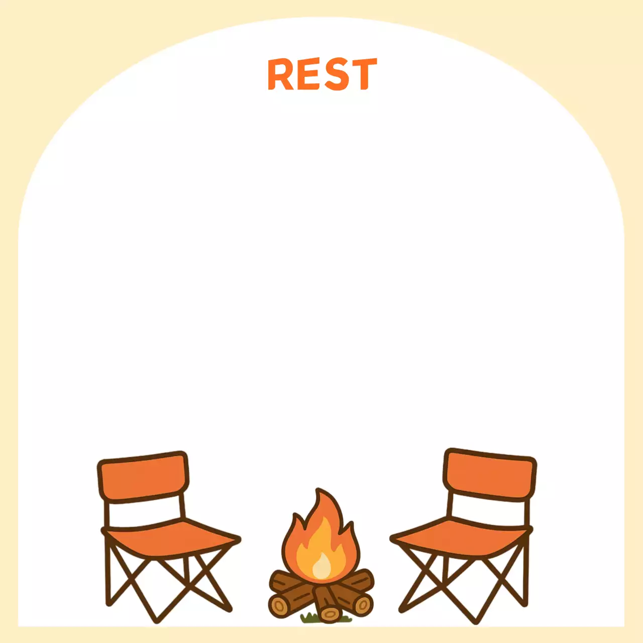 베이지 단순 휴식 안내