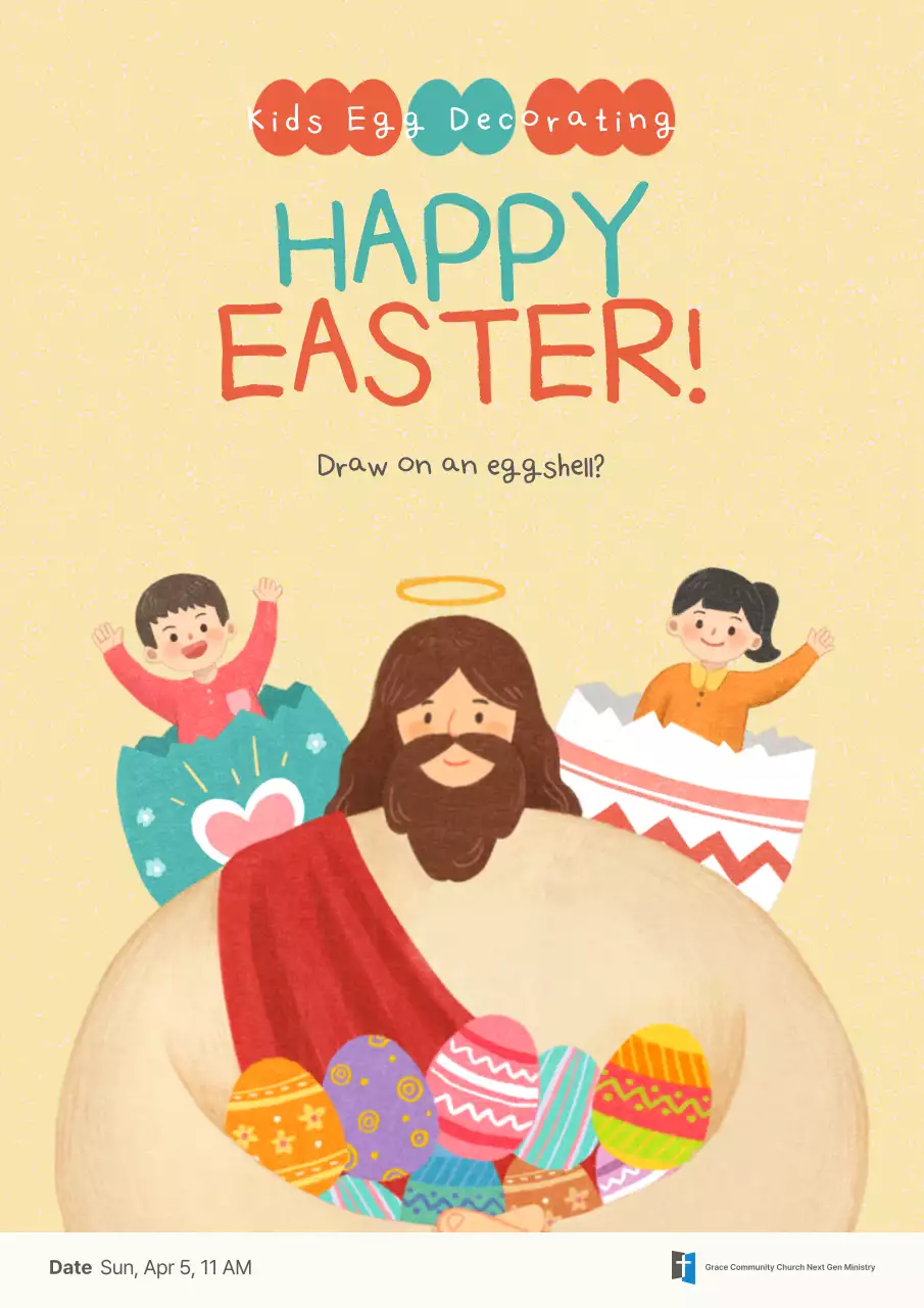 Evento simples de decoração de ovos amarelos para crianças