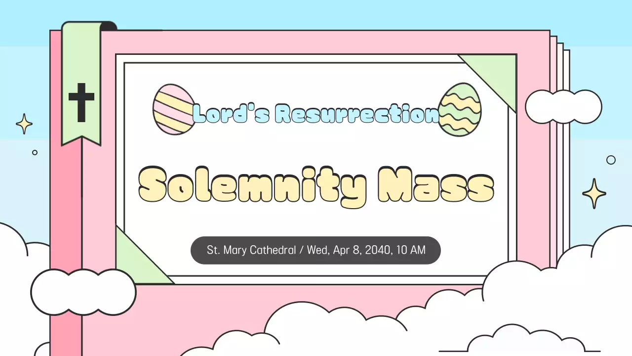 Panduan Pesta Paskah Minimalis Biru Langit