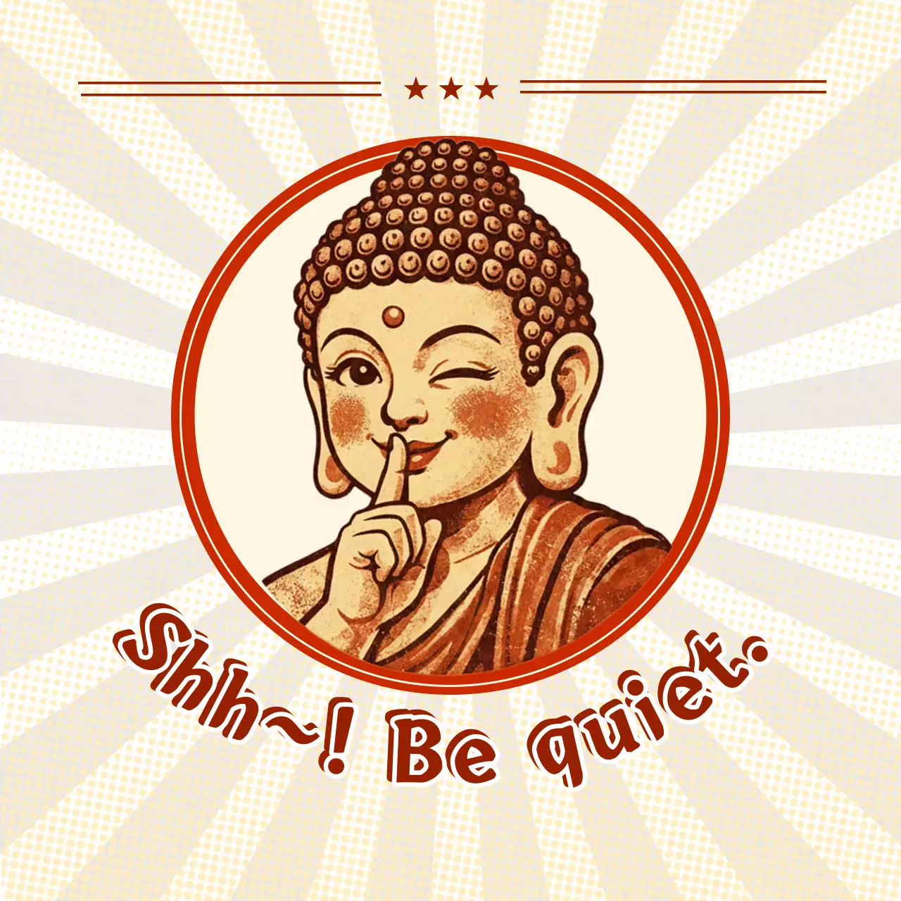 Brown Retro Buddhist Practice Guide