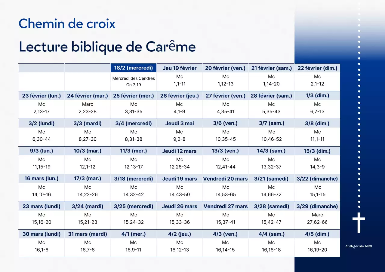 Guide des horaires religieux Blue Clean