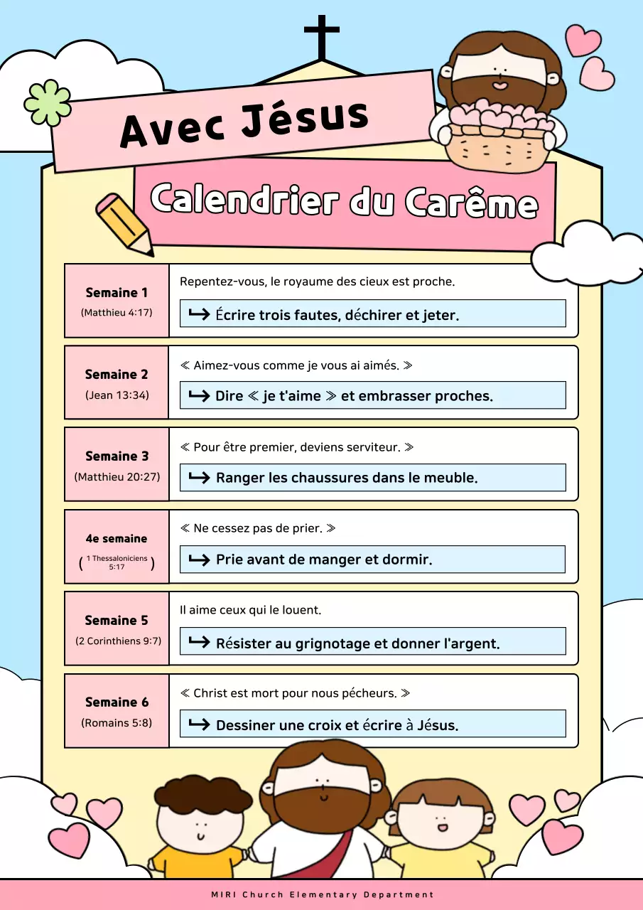 Guide du calendrier de Carême pour les bébés bleus