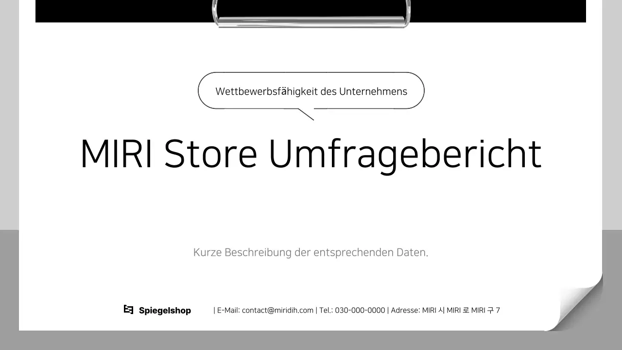 Leitfaden zum White Clean Survey Report