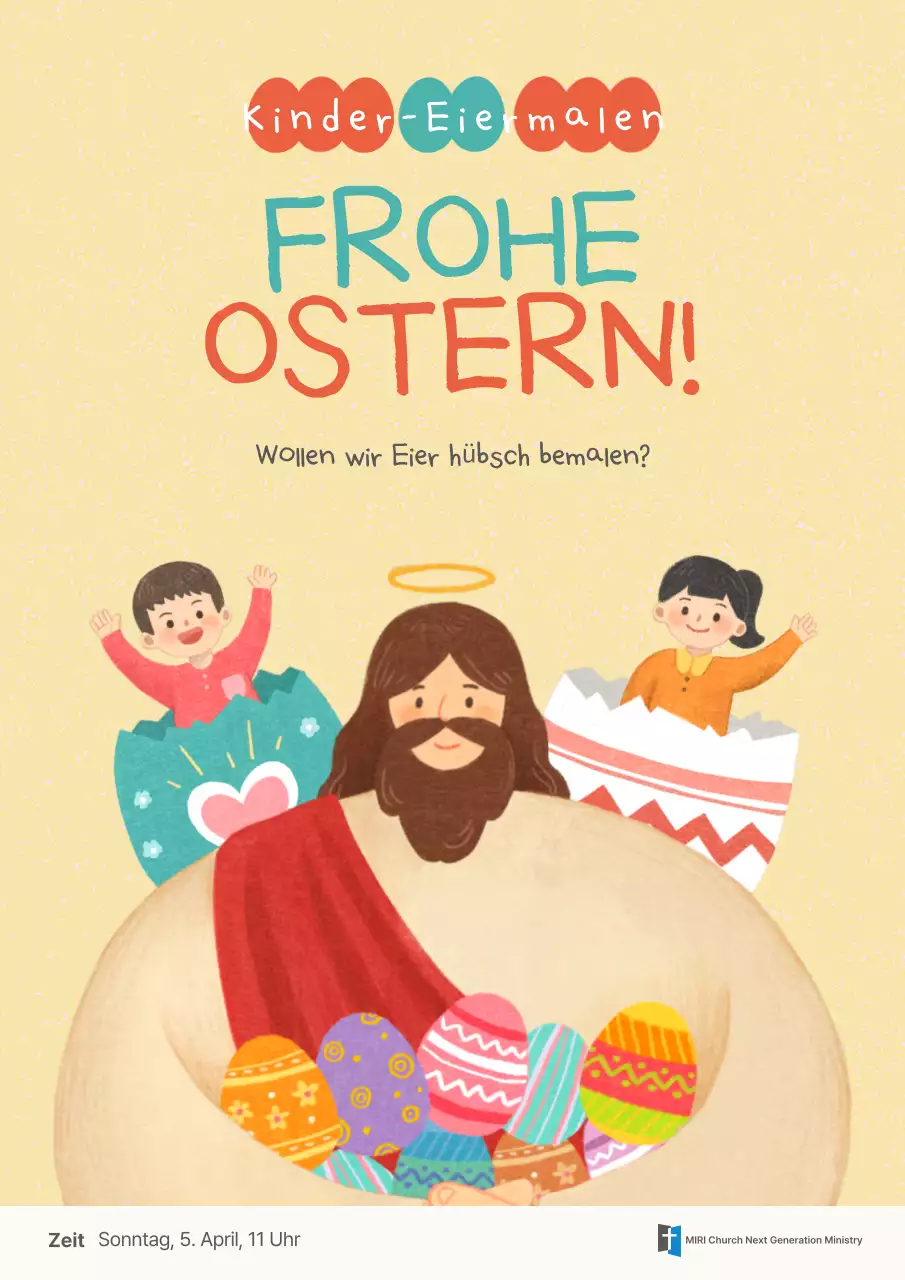 Gelbe, einfache Kinder-Eierdekorationsaktion