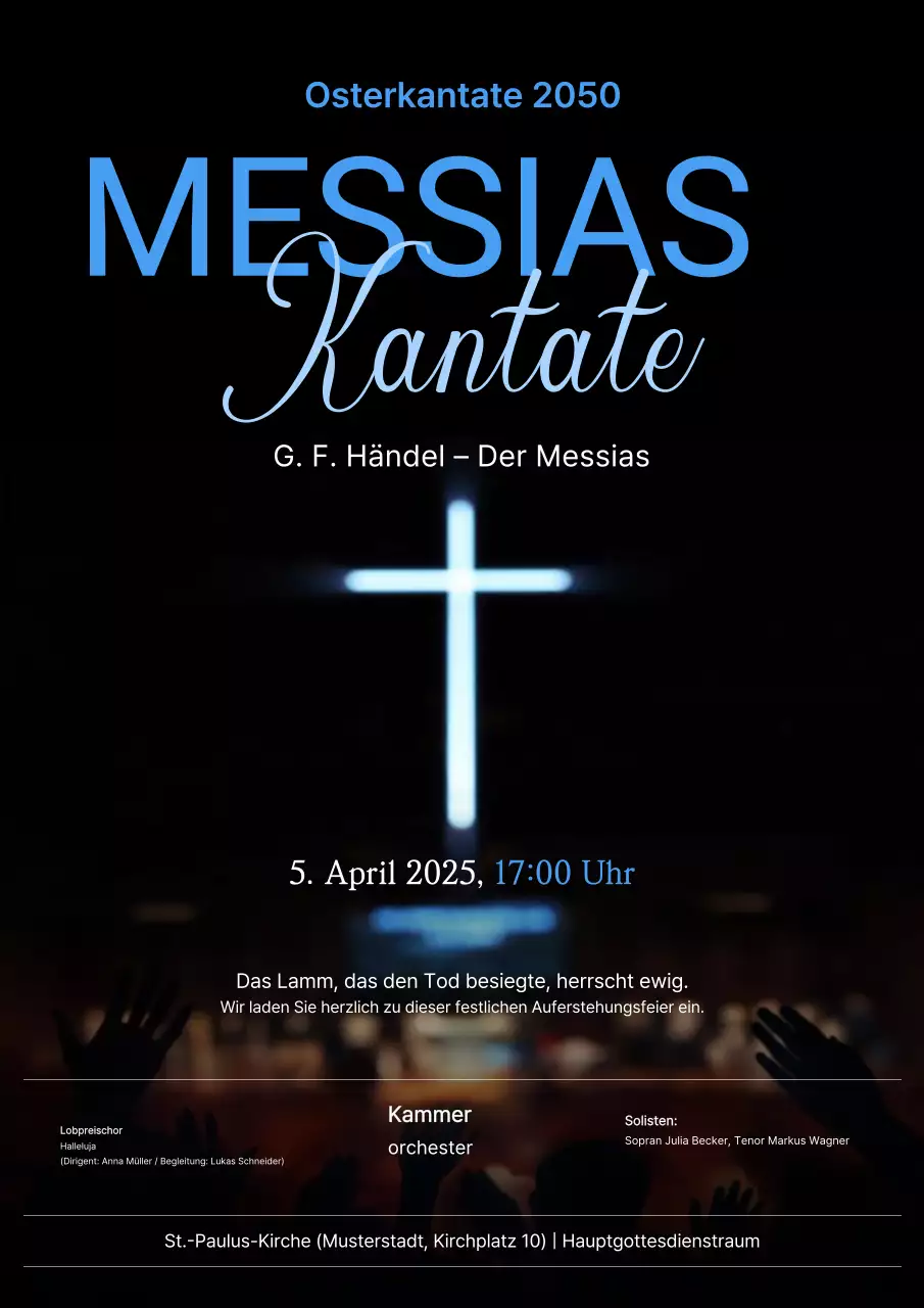 Leitfaden für moderne Osterveranstaltungen mit schwarzem Hintergrund