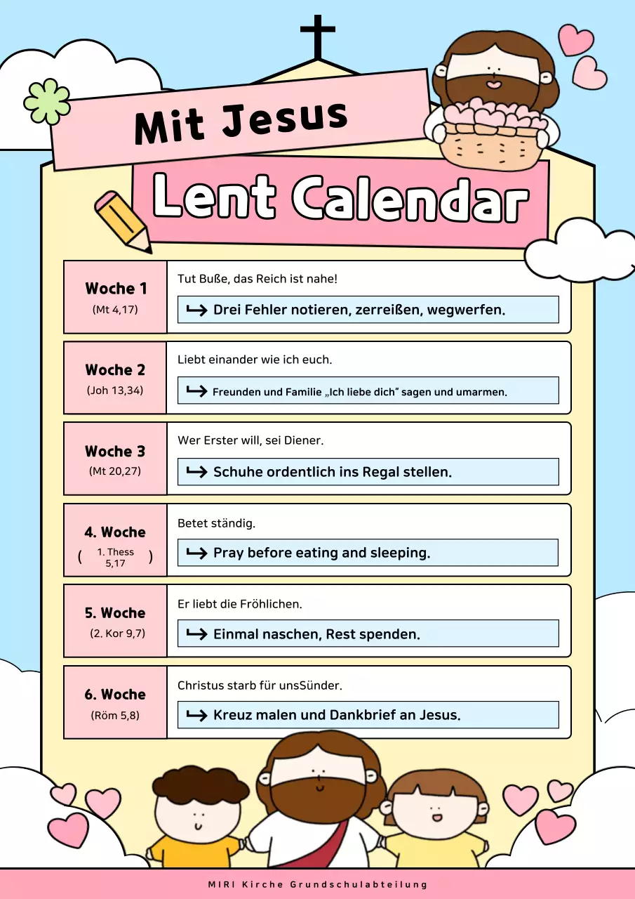 Blue Baby Fastenwortkalender-Leitfaden