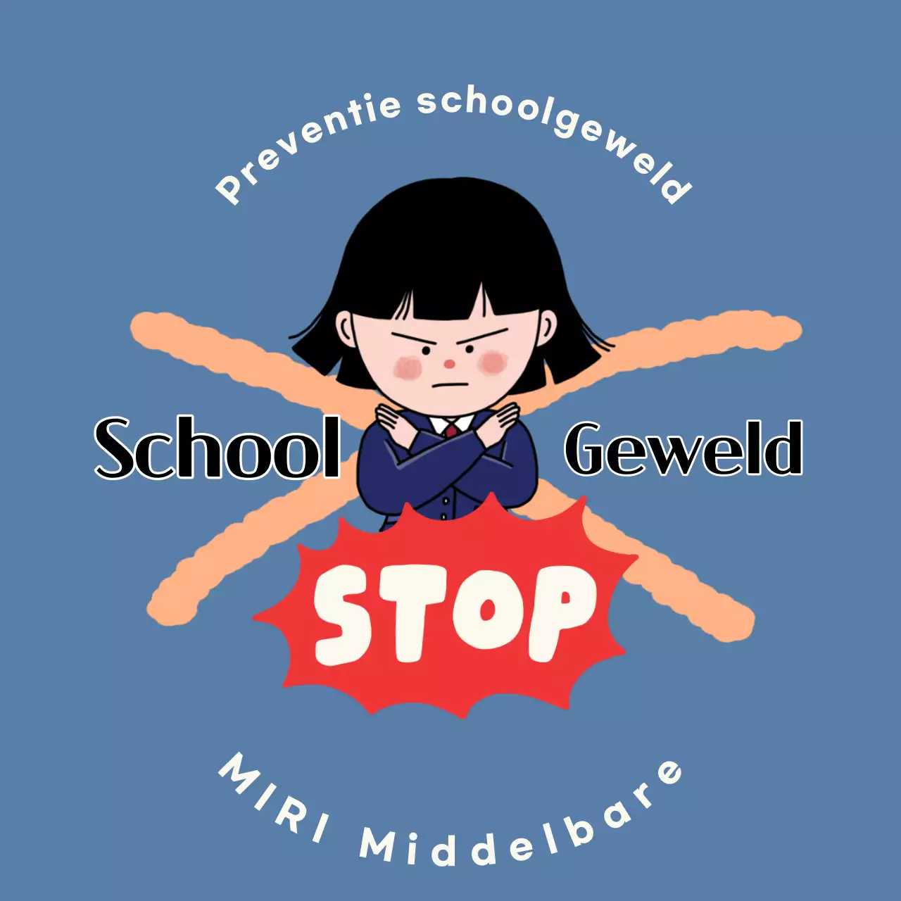 Blauwe eenvoudige gids voor de preventie van geweld op scholen