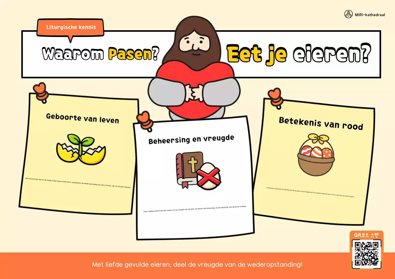 Gids met eenvoudige paasweetjes over oranje