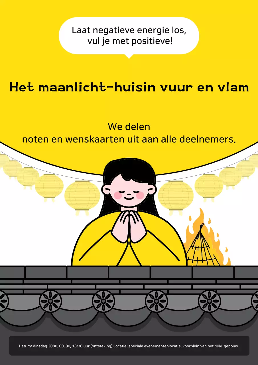 Geel Eenvoudig Traditioneel Evenement