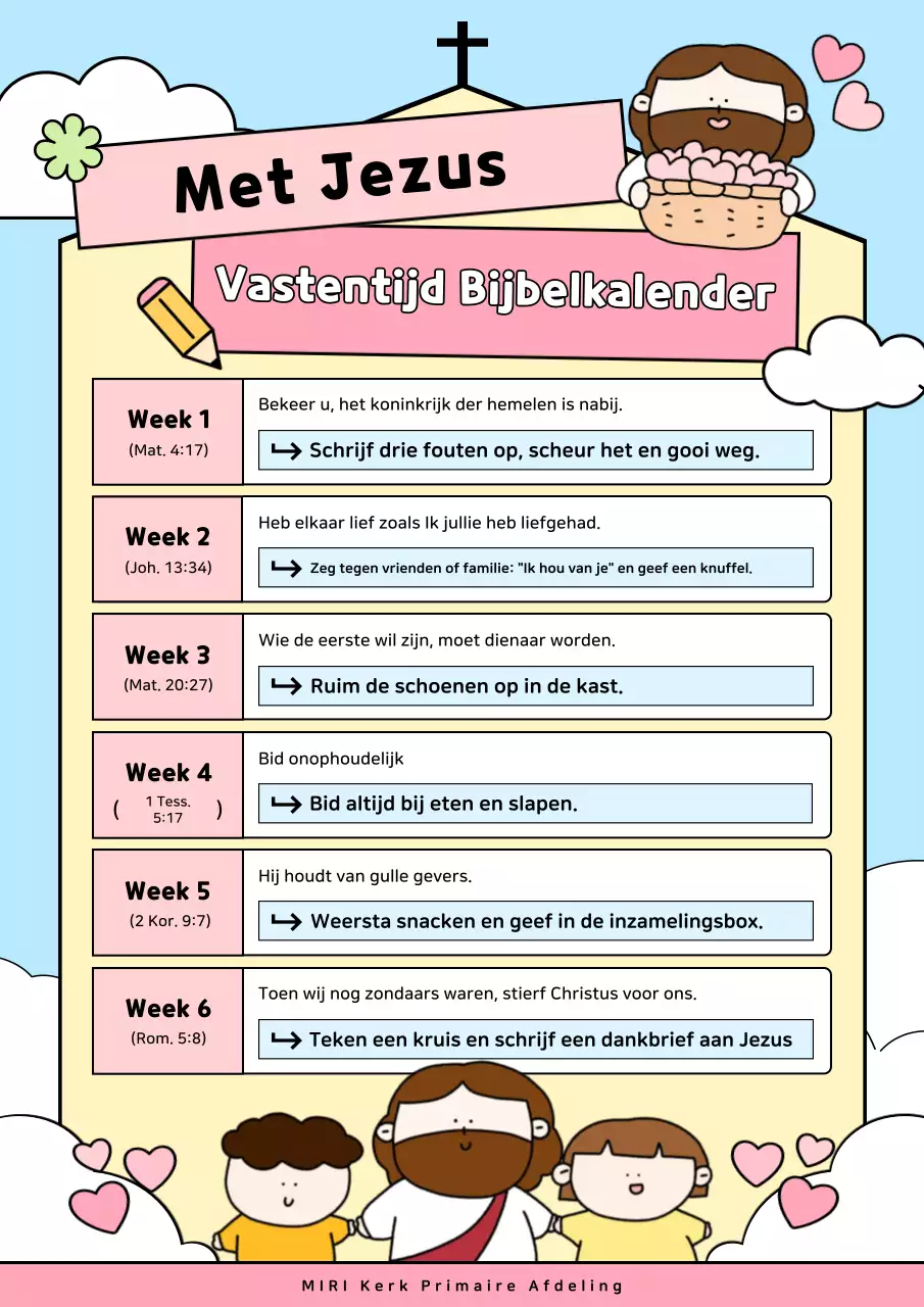 Gids voor de Woordkalender van de Blauwe Baby tijdens de vastentijd