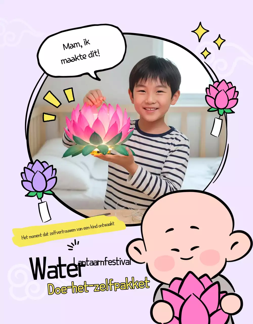 Promotie van de roze babylantaarn-maakset