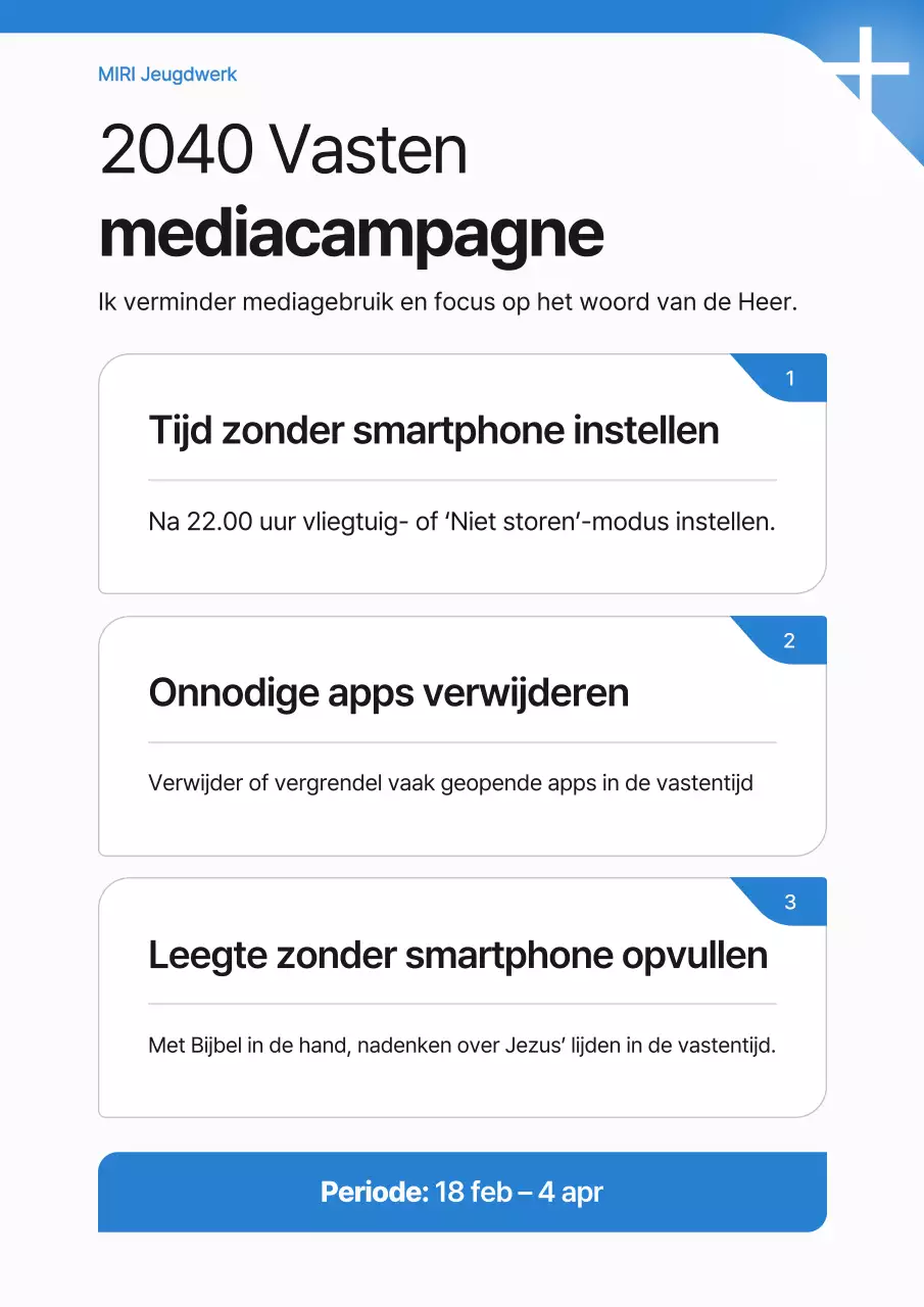 Handleiding voor de Blue Clean Media vastencampagne
