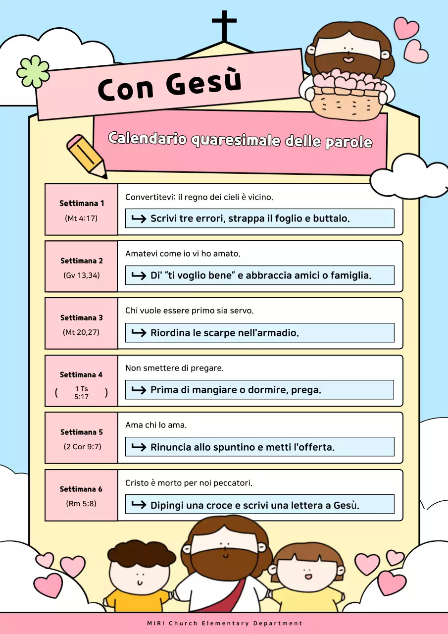 Guida al calendario quaresimale Blue Baby